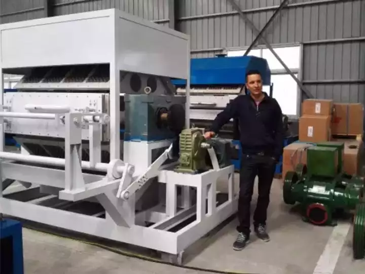About Us 5 Customer visiting the egg tray factory