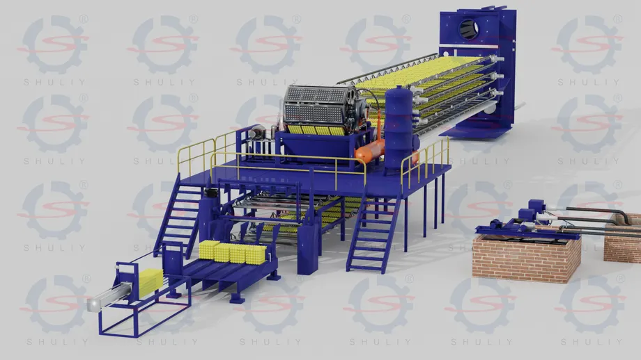 Séchoir à plateaux à œufs 2 Multi-layer metal dryer for large paper tray machine