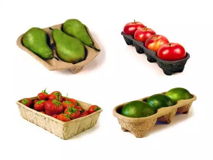 Various paper fruit trays
