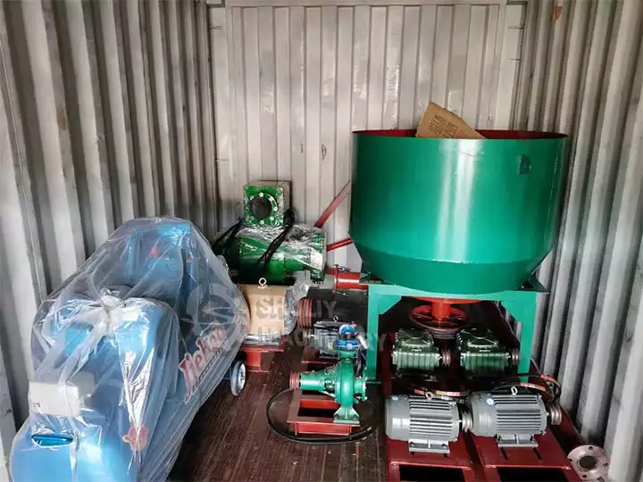 Sl-4*1 Egg Tray Production Machine Sold To Chad 6 Hydraulic pulper loading