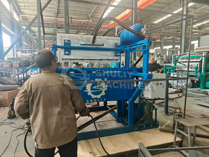 Export 1000Pcs/H Egg Tray Machine To Ghana 7 Egg tray making machine for wooden package