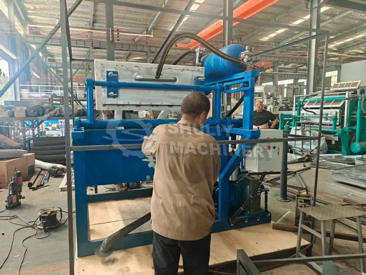 Export 1000Pcs/H Egg Tray Machine To Ghana 6 Paper tray machine ready to pack