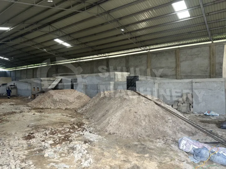 Sl-4*4 Rotary Egg Tray Machine + Brick Kiln Dryer Installation In Tanzania 6 Built brick kiln dryer