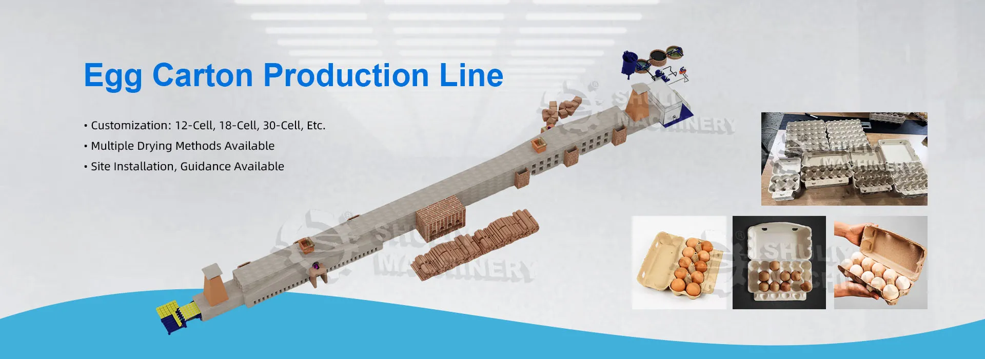 egg carton production line for paper trays