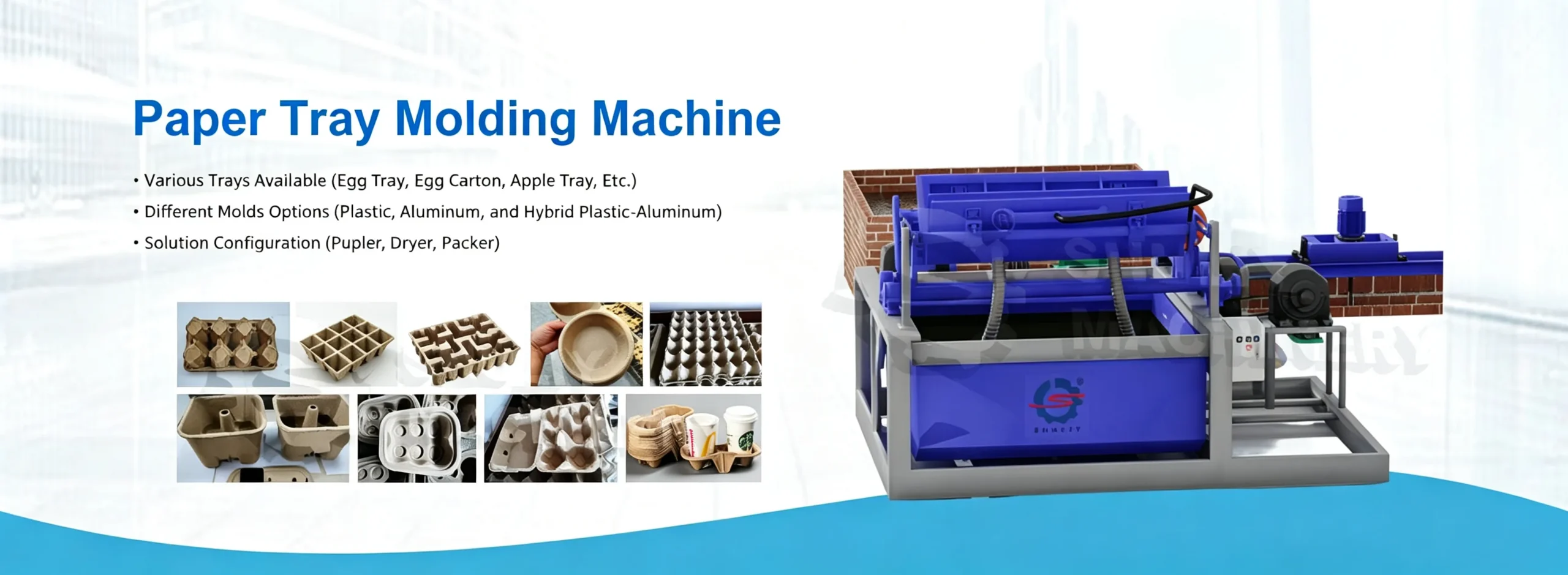 paper tray molding machine for paper egg tray egg carton