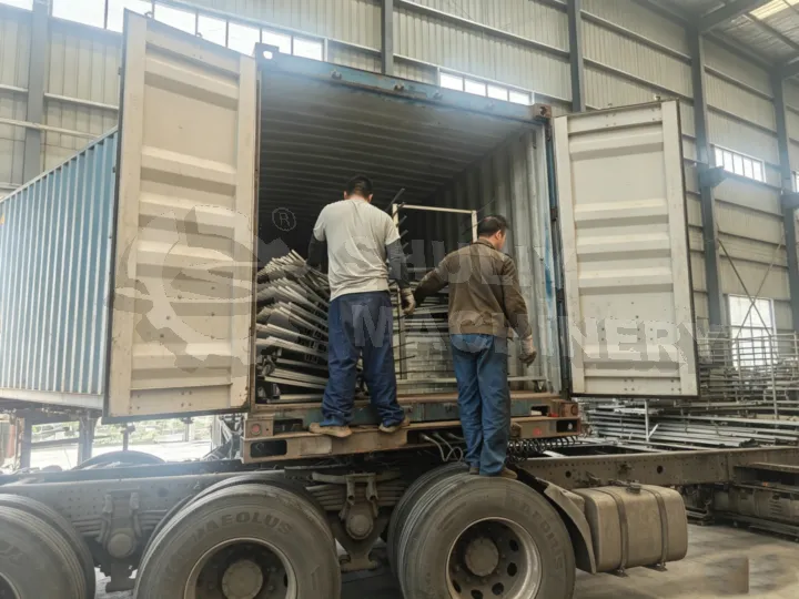 Natural drying trolley loading