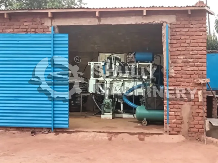 Malawi Feedback: Sl-4×1 Egg Tray Machine With Natural Drying 6 Paper recycling egg tray machine on site