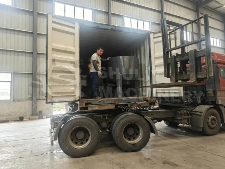 Send egg tray production line configuration to the container